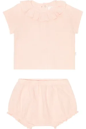 Il gufo Bébé – Ensemble robe et culotte bloomer en coton