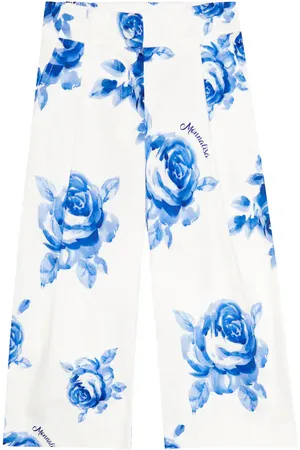MONNALISA Pantalon ample en coton à fleurs