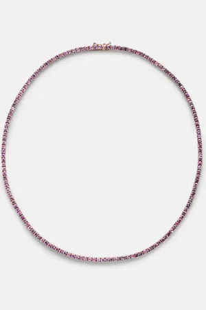 Roxanne First Collier en or 14 ct et saphirs roses