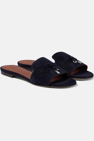 Loro Piana Mules Summer Charms en daim