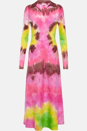 GABRIELA HEARST Robe midi en cachemire et soie