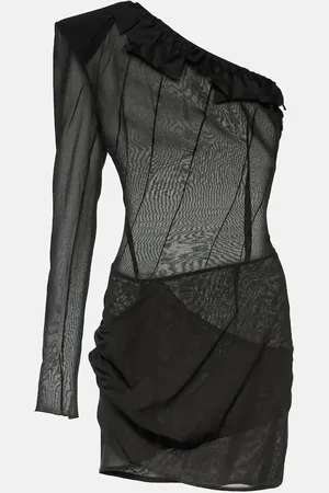 The Mannei Robe asymétrique Sofia en soie mélangée