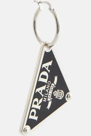 Prada Boucle d’oreille unique Symbole en argent sterling