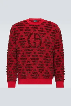 Giorgio Armani Pull en jacquard de laine mélangée