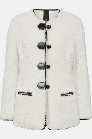 Blancha Veste en shearling et cuir