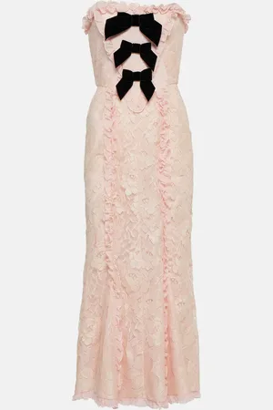 Alessandra Rich Robe longue en dentelle