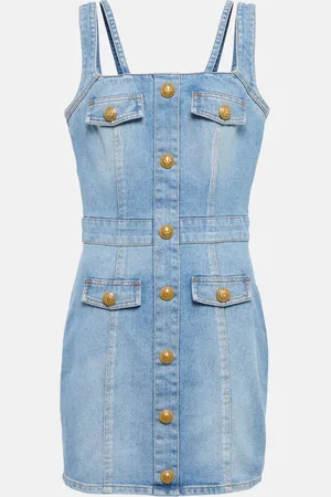 Balmain Robe en jean à ornements