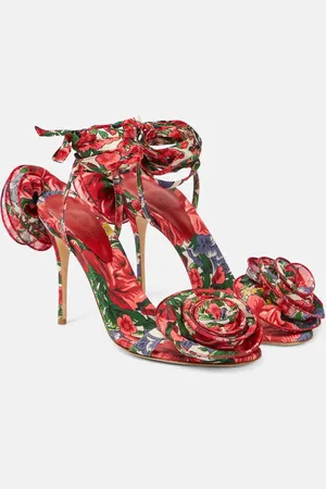 MAGDA BUTRYM Sandales en satin à fleurs
