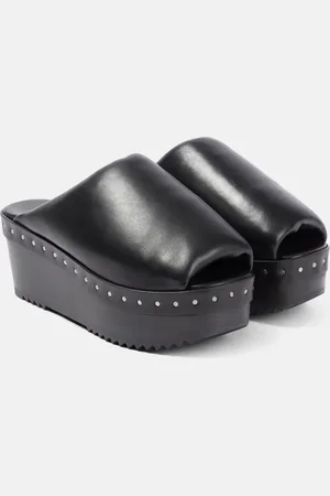 Rick Owens Sandales à plateforme en cuir matelassé