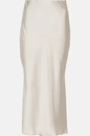 Brunello Cucinelli Jupe midi en satin