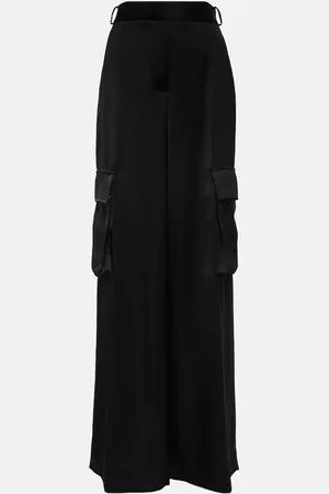 VERSACE Pantalon cargo à taille haute en satin