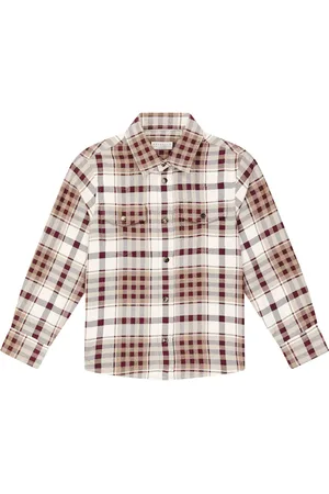 Brunello Cucinelli Chemise en coton à carreaux