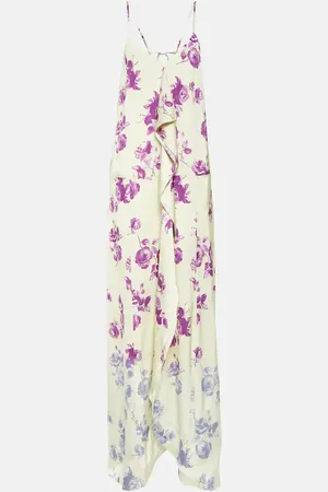 Jil Sander Robe longue à fleurs