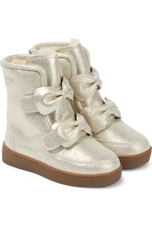 Donsje Bottes Isa en cuir métallisé