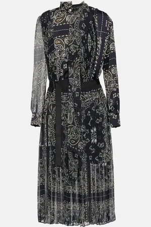 SACAI Robe midi imprimée