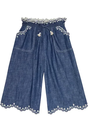 ZIMMERMANN Pantalon Tiggy Scallop brodé en jean