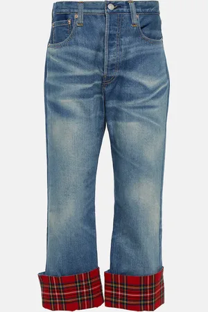 JUNYA WATANABE Jean à taille mi-haute à carreaux