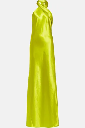 GALVAN Robe longue Pandora en satin