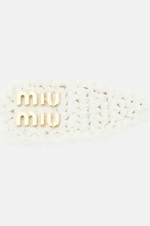 Miu Miu Barrette en crochet à logo
