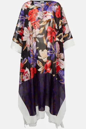 DRIES VAN NOTEN Robe de plage imprimée en coton