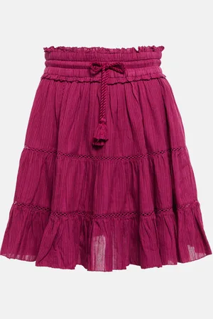 Marant Etoile Mini-jupe Lioline en coton et lin mélangés