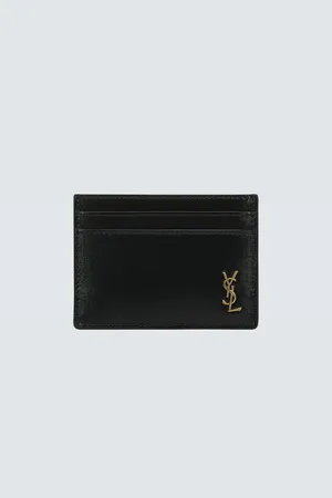 Saint Laurent Porte-cartes Tiny Cassandre en cuir