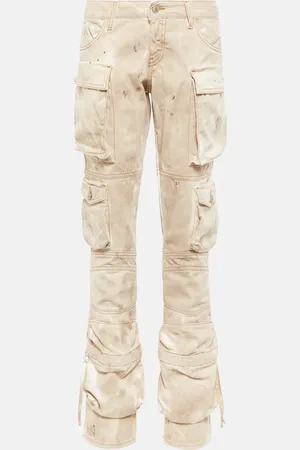 The Attico Pantalon cargo à taille basse en jean