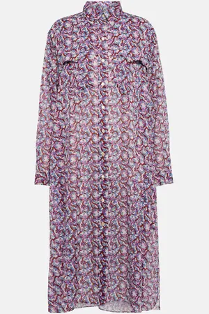 Marant Etoile Robe midi Eliane en coton à fleurs