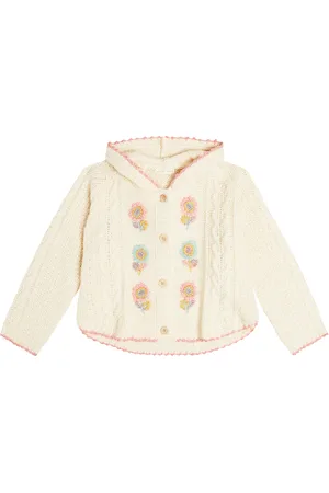 Louise Misha Cardigan Clara brodé en laine et coton