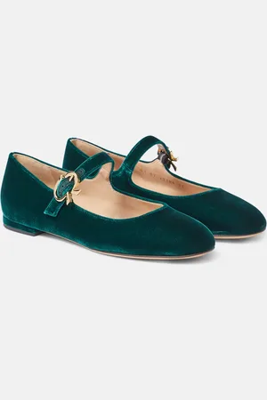 Gianvito Rossi Ballerines Mary Ribbon en velours