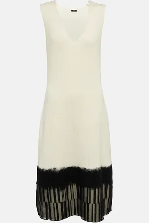 Joseph Robe midi en laine et dentelle
