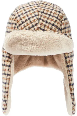 Il gufo Chapeau en coton mélangé à carreaux