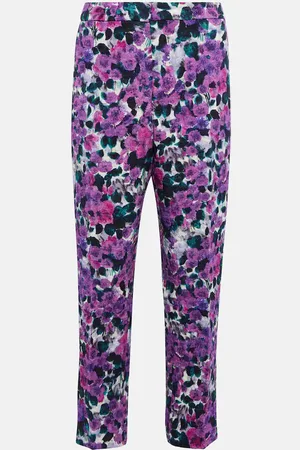 DRIES VAN NOTEN Pantalon droit à fleurs