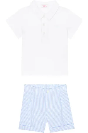 Il gufo Bébé – Ensemble polo et short en coton