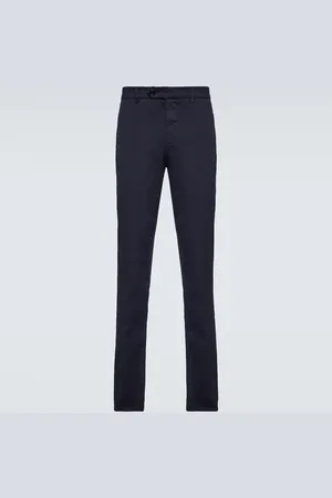 Brunello Cucinelli Pantalon slim en coton mélangé
