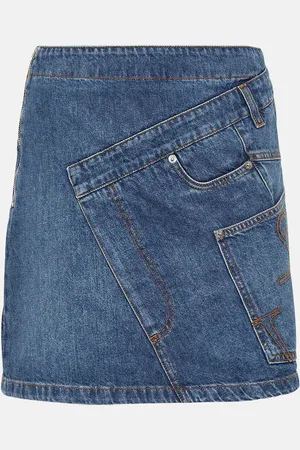 J.W.Anderson Mini-jupe Twisted asymétrique en jean