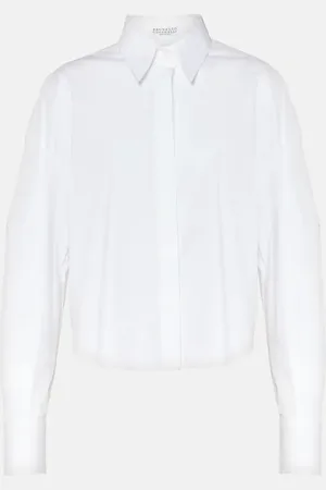 Brunello Cucinelli Chemise en coton mélangé