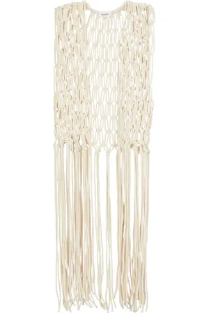 Nanushka Cardigan sans manches Thuza en macramé de coton