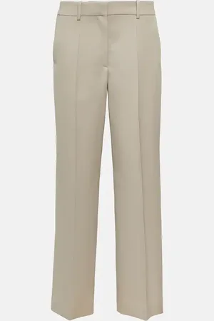 The Row Pantalon droit à taille haute en laine