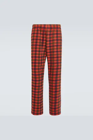 ERL Pantalon droit en coton à carreaux
