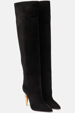 Christian Louboutin Bottes Lipbotta 100 en daim