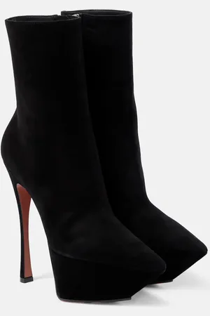 Amina Muaddi Bottines Yigit 150 en daim