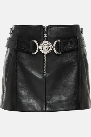 VERSACE Mini-jupe Medusa en cuir