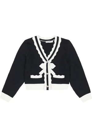 Self-Portrait Cardigan en coton et laine