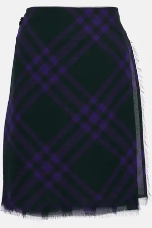 Burberry Mini-jupe en soie à carreaux