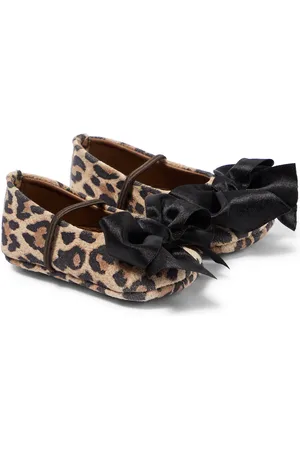 PèPè PèPè Bébé – Ballerines en daim à motif léopard