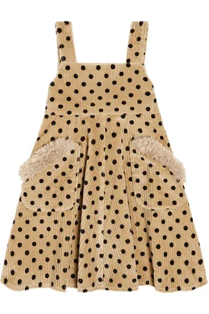 PAADE Robe en velours côtelé de coton à pois