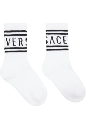 VERSACE Chaussettes en coton mélangé à logo