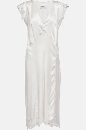 Isabel Marant Robe midi Jordina en soie mélangée