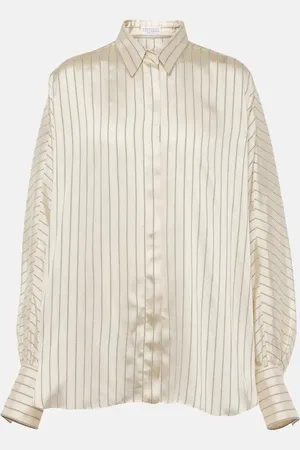 Brunello Cucinelli Blouse rayée en satin